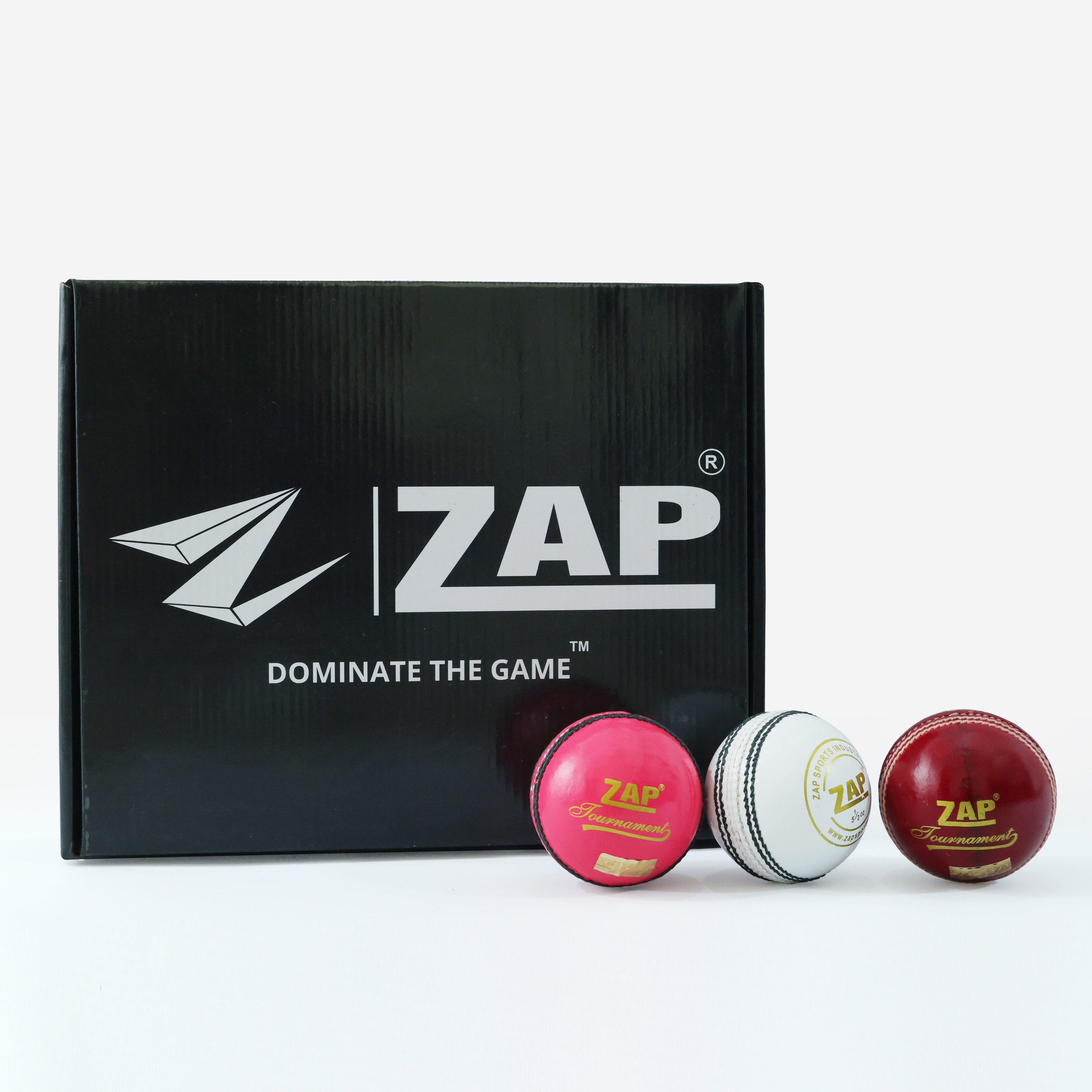 ZAP Tournament Cricket Leather Ball-5