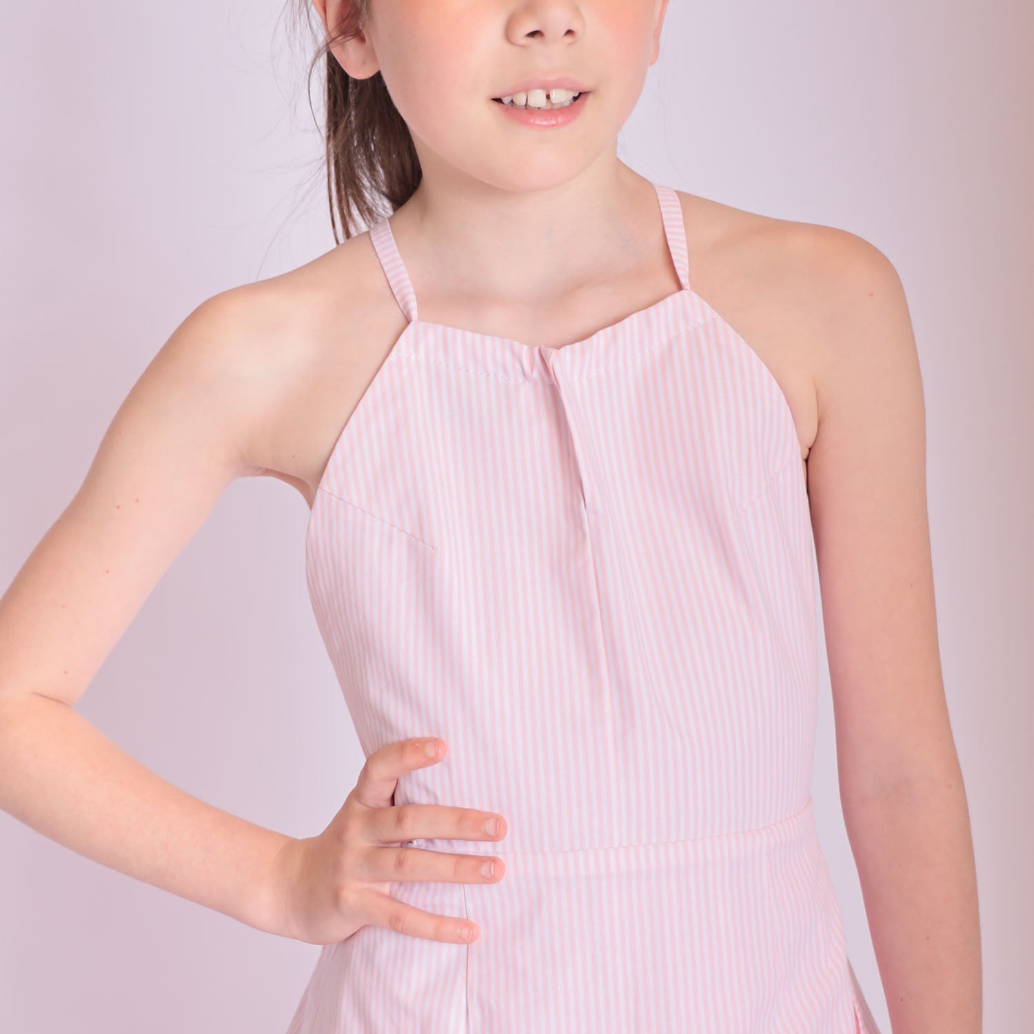Zero Waste Pink Flower Girl Dress-4