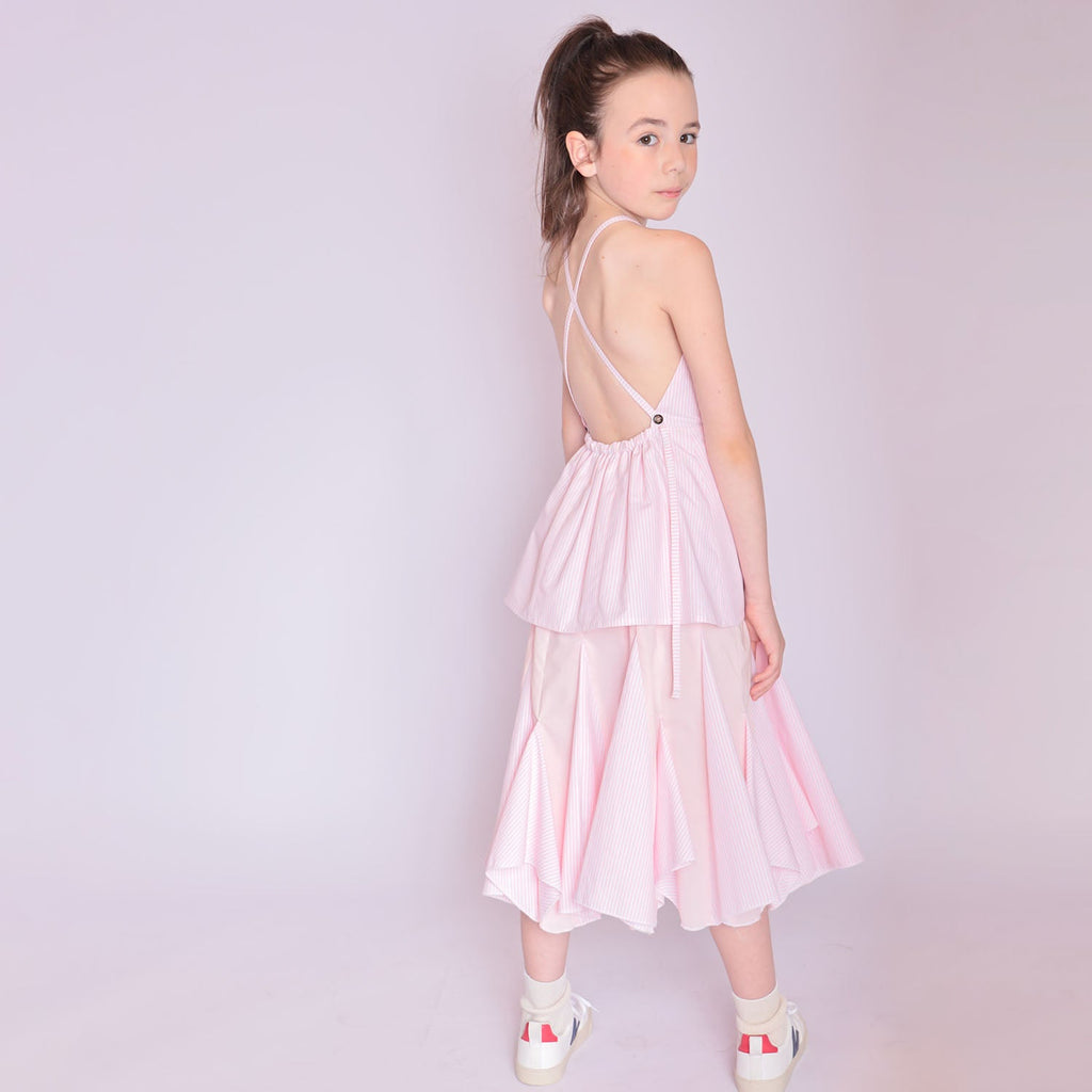 Zero Waste Pink Flower Girl Dress-2